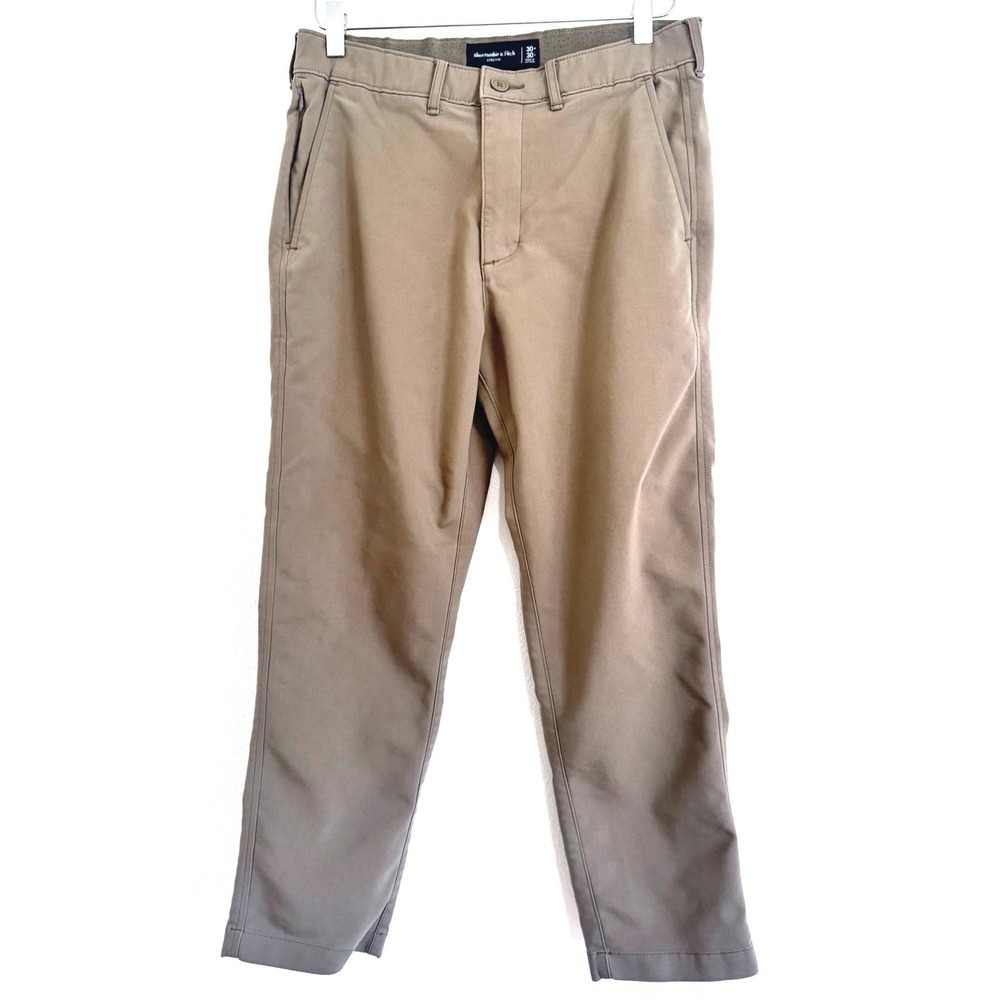 Abercrombie & Fitch Men's Go-To Pant - Khaki Tan Performance Chino - Size 30x30